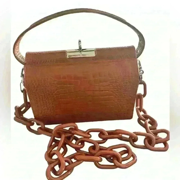 gu_de  Milky Bag.  Three Way Mock Croc Leather Handbag. NWT - Picture 13 of 13